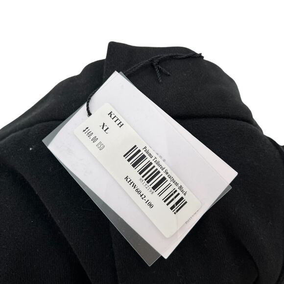 Kith Paloma Tailored Sweatpants Pants Elastic Waist Cotton Tapered Black Size XL - Picture 11 of 14